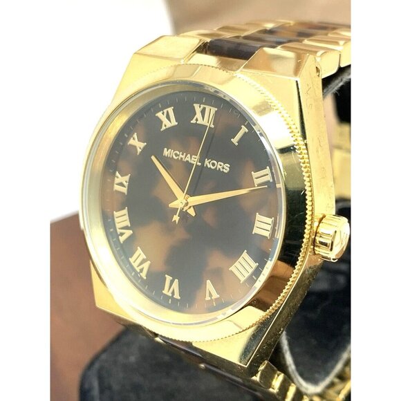 Michael Kors Women's Watch MK6151 Channing Quartz Gold Tortoise Shell 38mm - Picture 12 of 13